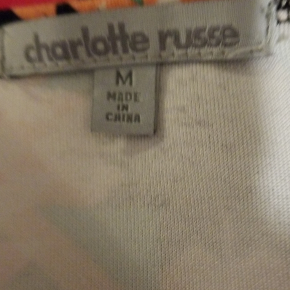 Charlotte Russe Womens Juniors  Sleeveless Top Colorful Aztec Sz M GUC READ - Picture 4 of 5
